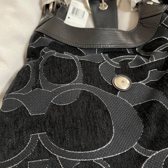 Coach black velvet c hobo shoulder bag-NWT - Picture 2 of 16